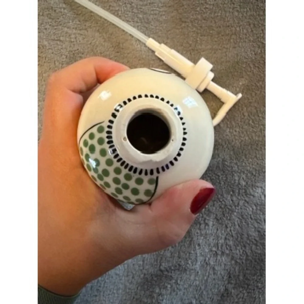 M Bagwell Simply Christmas Ceramic Soap‎ Lotion Dispenser Ornament White